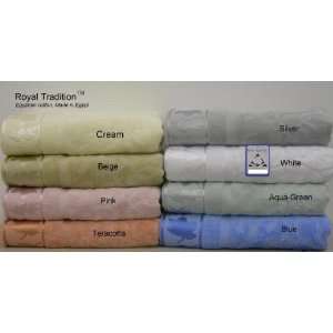  Egyptian Cotton Cream 6 Piece Jacquard Towel Set
