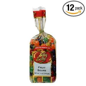 Jelly Belly Fruit Sours Candies, 9 Ounce Grocery & Gourmet Food