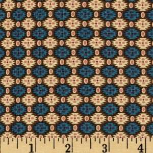   Aztec Blue/Brown Fabric By The Yard jo_morton Arts, Crafts & Sewing