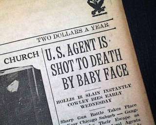 BABES IN THE WOODS Murders Carlisle PA 1934 Newspaper  