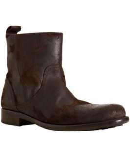 Dolce & Gabbana cocoa distressed leather split shaft boots   