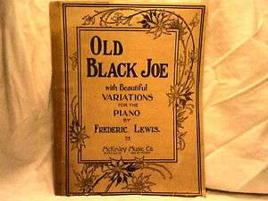   Black Joe Variations for the Piano Sheet Music Frederic Lewis  