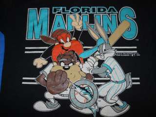 vintage FLORIDA MARLINS BUGS BUNNY LOONEY TUNES t shirt YS  