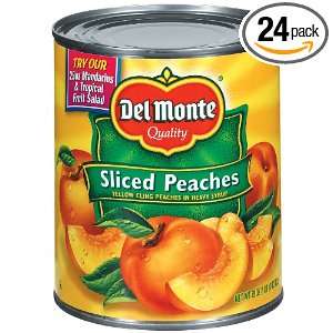 Del Monte Sliced Yellow Cling Peaches in Heavy Syrup, 29 Ounce (Pack 