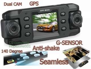 Dual lens of 140 degree wide angle Car video camera recorder /Car DVR 