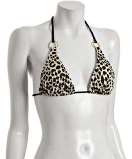 Love True Love black and ivory leopard print Donatella ring bikini 