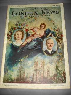 1947 ILLUSTRATED LONDON NEWS Elizabeth Philip Marriage Edition NR 