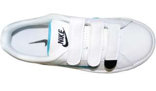 NEW KIDS BOYS NIKE 3 STRAPS WHITE COURT TRADITION 2 PLUS TRAINERS SIZE 