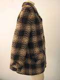 Vintage Retro A Virgo Model Winter Ethnic/Nordic Plaid Pttn Mohair Mix 