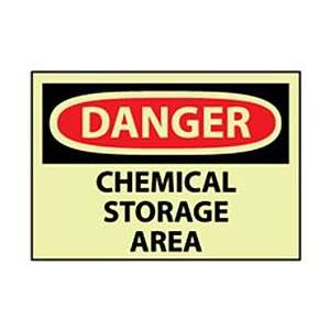 Glow Danger Rigid Plastic   Chemical Storage Area  