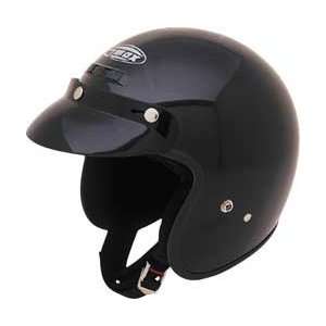  Gmax GM2 Open Face Motorcycle Helmet BLACK SM Automotive
