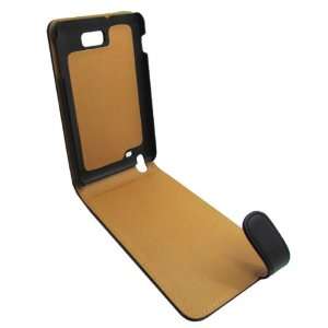 Cbus Wireless Black Flip Leather Folio Case Pouch Holder w/ Hard Shell 