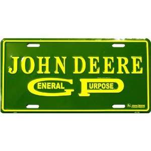  LP   072 John Deere General Purpose License Plate   2495 Automotive