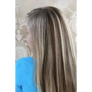   Montana Light Blond Clip In Natural Hair Extensions   4 pcs Beauty