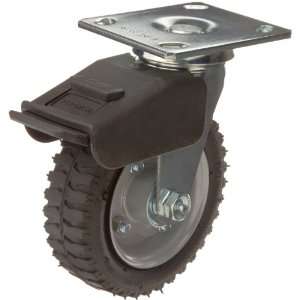   Hub Wheel Swivel Plate Caster with Total Lock Brake, 4 1/2 Length X 4