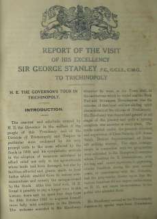 VISIT in MADRAS REPORT BOOK UK GOVERNOR SIR GEORGE STANLEY INDIA 1932 