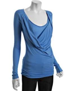 Rebecca Beeson feather stretch jersey cowl neck top   up to 70 