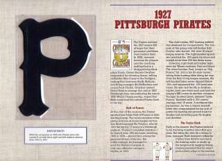 1927 Pittsburgh Pirates Cooperstown Patch MT  