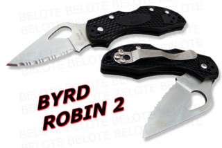 Spyderco Byrd Robin 2 Plastic Handle Serrated BY10SBK2  