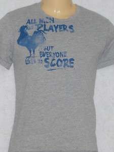   Outfitters AE Gray All Men Are Players Mens Graphic T Shirt NWT  