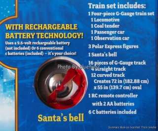 Lionel The Polar Express Battery Train G Gauge Set NEW O HO N Bachmann 