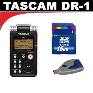  Tascam DR 1 Portable SD Digital Recorder 16GB SD + MORE 