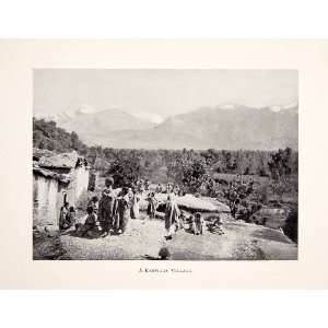  1901 Print Kabyle Algeria Africa Berber Village Mountain 
