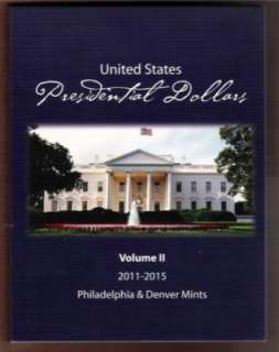 this is a set of 2 presidential dollar coin folders volume 1 ranges 