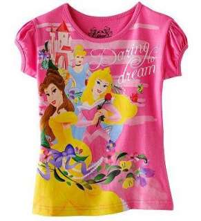 Disney PRINCESS Short Sleeve Shirt Top Tee DREAM 4 5 6  