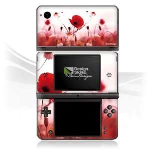  Design Skins for Nintendo DSi XL   Red Flowers Design 