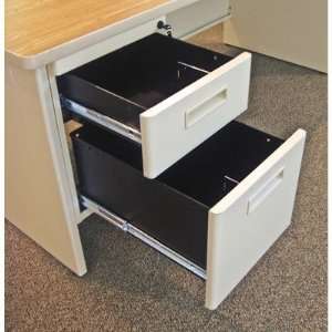  60 Double File Desk Credenza with Flipper Door Cabinet Color Oak 