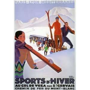  Sports dHiver Vintage Ski Poster