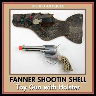   SHOOTIN SHELL Vintage MATTEL TOY CAP GUN & REAL TEXAN OUTFIT HOLSTER