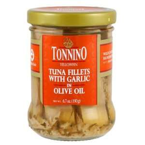 Tonnino Tuna Fillets with Garlic in Olive Oil   6.7 oz