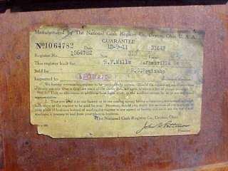 VINTAGE ANTIQUE 1911 NATIONAL CASH REGISTER No. 313 CANDY BARBER SHOP 