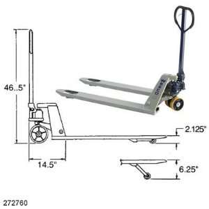 Pallet Jack Lowboy 21 Wx36 L Forks 3  8 H 5,500lbs Cap Steel Load 