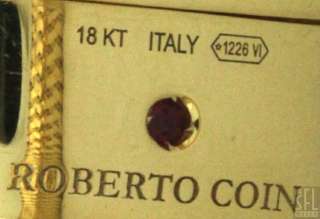 ROBERTO COIN 18K GOLD ITALY THICK ELEGANT .25CT VS1/F DIAMOND WOVEN 