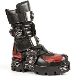 NEW ROCK 195 Metallic REACTOR RED Flame BAT Boots 7 11  