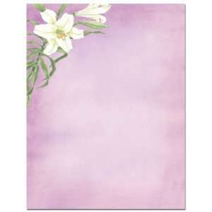 Easter Lily Stationary Paper   100 Sheets