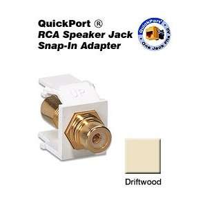  Leviton AC830 BDE Acenti RCA Speaker Jack QuickPort Snap 