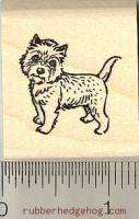 Tiny Cairn Terrier dog rubber stamp B9308 Wood Mounted  