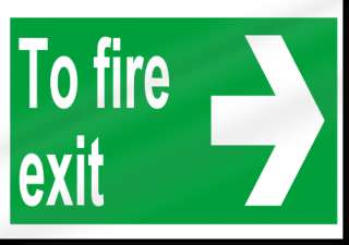 To Fire Exit Right Safety Sign  