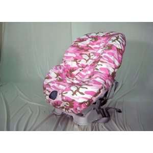   Rider Toddler Car Seat Cover   in Pink Camo & Pink Minky Dot Baby