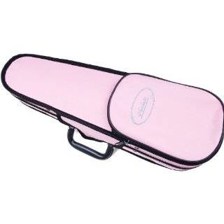 Pink Violin Case 1/2 Size, Pink Interior, Pink Covering Cloth, Back 