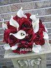 COUTURE   PINK ROSE, CALLA LILY & BERRY BRIDAL BOUQUET  Life Like 