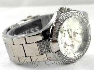 GUESS G12557L Prism Silver Crystal Womens Watch   NEW in BOX 