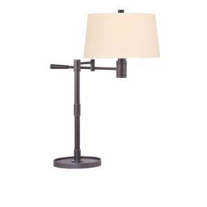   Light Portable Table Lamp, Vintage Brass Finish with Wilshire Glass