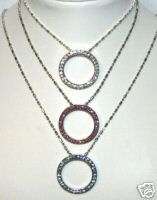 EP Silver Chain Circle of Love Eternity Necklace U Pick  