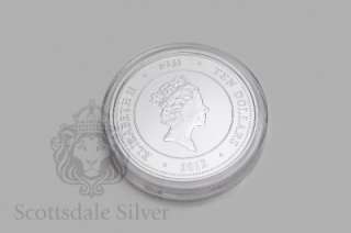 oz FIJI TAKU 5 Troy oz 2012 Silver Coin .999 Bullion (New Zealand 