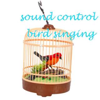   Voice Couple Birds with Birdcage Sound Control Bird Singing New  